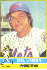 1976 Topps Baseball Cards      268     Del Unser